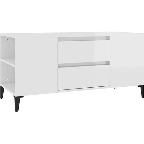 Maison Exclusive - TV-Schrank Hochglanz-Weiß 102x44,5x50 cm Holzw (1/5)