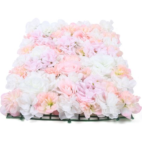 8 Stück Künstliche Blumenwand künstliche Seidenblumen Rosenwand Blumenwand Platte als Hintergrund DIY für Hochzeit Partys Veranstaltungen Fotografie (1/5)