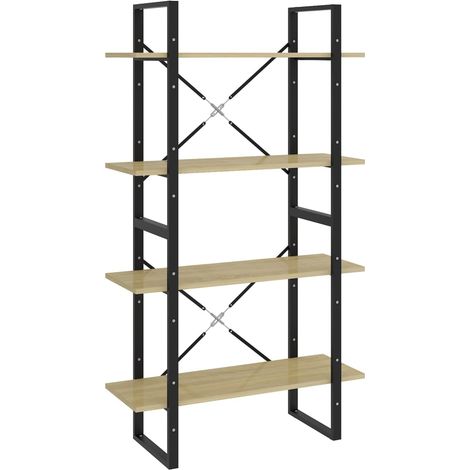 Maison Exclusive - Bücherregal 4 Fächer Sonoma-Eiche 80x30x140 cm