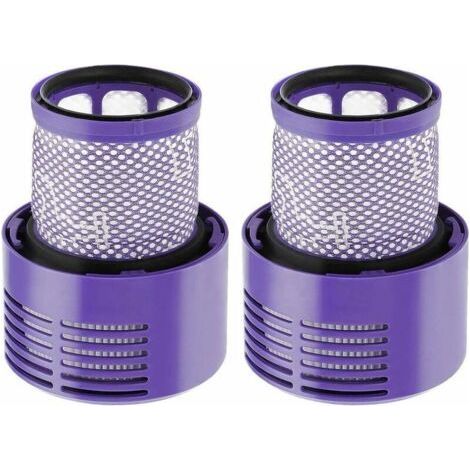 Lot de 2 filtres lavables pour aspirateur Dyson série V10 SV12 avec brosse de nettoyage et chiffon, filtre de rechange Dyson pour série V12 SV12, remplacement  DY-969082-01 (1/4)