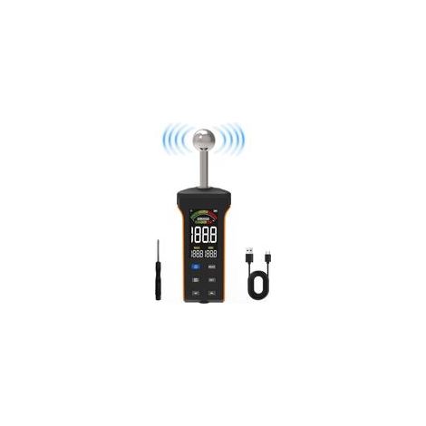 Hygromètre sans contact rechargeable pour murs, bois et enduits – Détecteur d’humidité avec écran LCD couleur et alarme sonore, plage de mesure 20–40 mm (1/5)