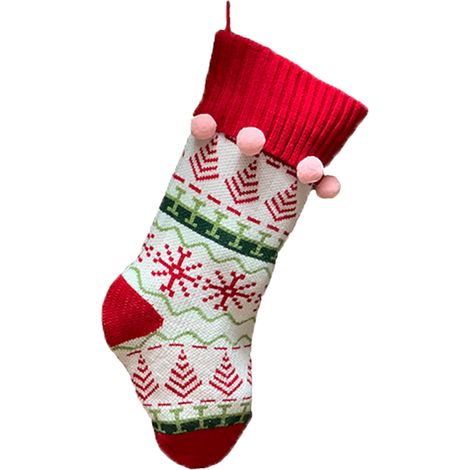 Calcetín Navidad - Calcetín Colgante para Decoración Navideña - Ideal para Regalos Pequeños - 1 Unidad (1/5)