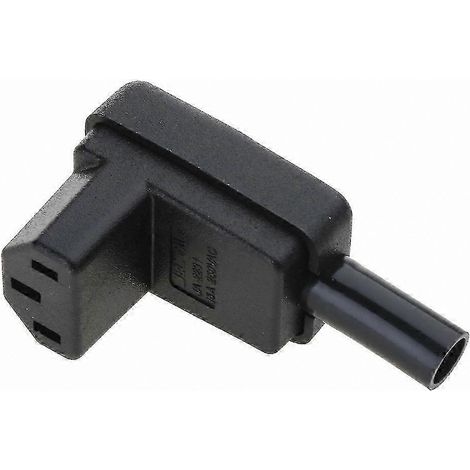 Connecteur d'alimentation femelle IEC C13 coudé, cordon d'alimentation 10 A 250 V CA pour appareils électriques (1/5)