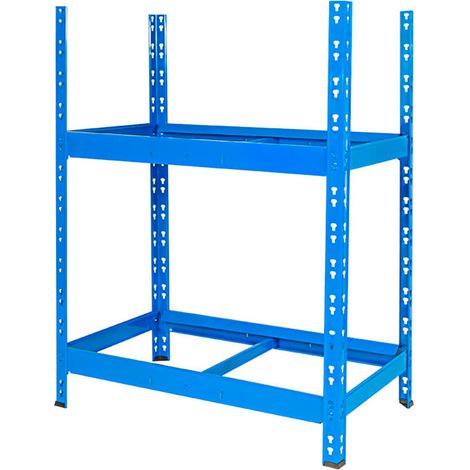BRB Étagère à pneus, 2 étagères, système d'emboîtement, l x p x h : 1100 x 500 x 1200 mm, pour pneus jusqu'à 680 mm de diamètre (1/3)