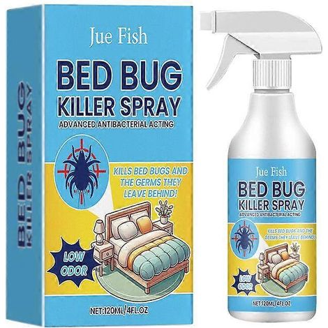 Spray anti-punaises de lit pour la maison, draps et canapés. Élimine les punaises de lit et prévient les piqûres de puces et de punaises de lit. (1/4)