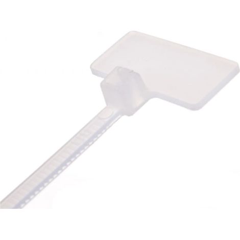 Brida para cables con placa descriptiva tkot 11/3 blanca E01TK-01030200301 /100 unidades/