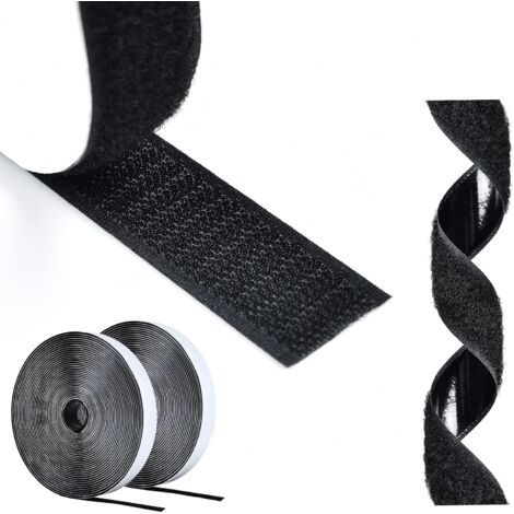 Bande auto-agrippante 5m x 20mm – Adhésif thermofusible puissant – Résistance à la chaleur et au froid – Réutilisable jusqu'à 6000 fois (1/5)