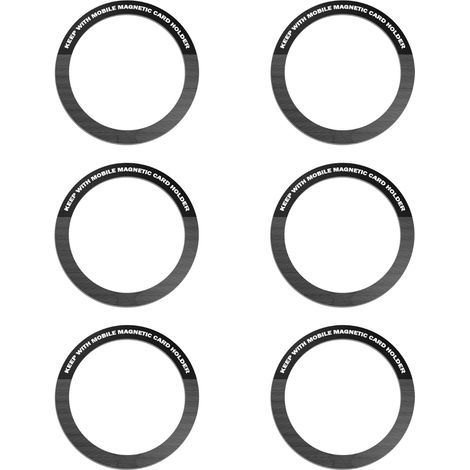 Anneau Magnetique - Acier Ferromagnetique - Compatible Charge Sans Fil - Pour iPhone Samsung Et Android - Epaisseur 0,6 Mm - Lot De 6 (1/5)