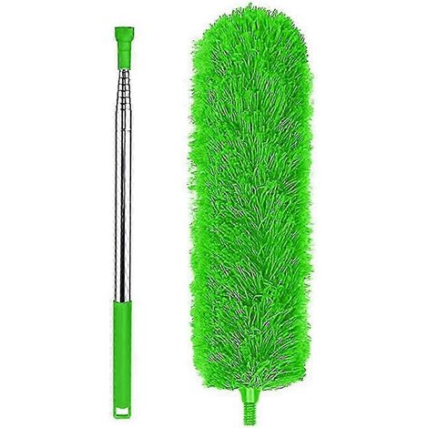 Outil de nettoyage de gouttières à angle réglable, longueur de perche télescopique de 45 cm à 220 cm, utilisé pour enlever les feuilles mortes et les débris, vert. (1/5)