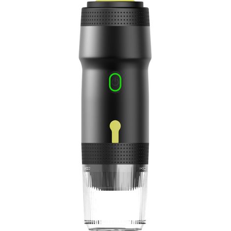 Mini-Espressomaschine, tragbar, elektrisch, 15 Bar, kompatibel mit gemahlenen NS-Kaffeekapseln, für Camping, Wandern, Büro, Reisen