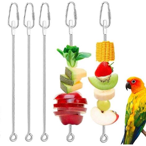 Support de mangeoire pour cage de perruches ondulées inséparables, crochet à épingle, accessoires pour cage à oiseaux (1/4)