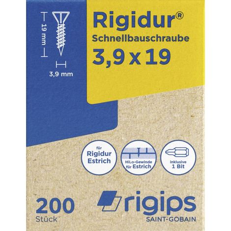 Schnellbauschrauben 3,9 x 19mm Gipsplatten & Estrichelemente (1/3)