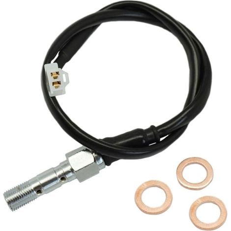 M10 x 1.00mm Pitch Moto Hydraulique Frein Interrupteur De Lumière Double Banjo Boulon Scooter Moped Dirt Pit Bike ATV (1/5)