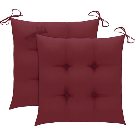 Maison Exclusive - Sedia a Dondolo con Cuscino Rosso Vino in Massello di Teak (1/5)
