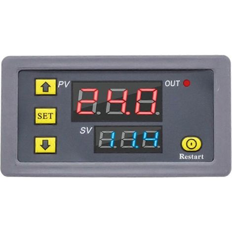 Relais temporisé numérique avec affichage LED, minuterie cyclique, interrupteur de commande, temporisation réglable, AC110-220V (1/5)