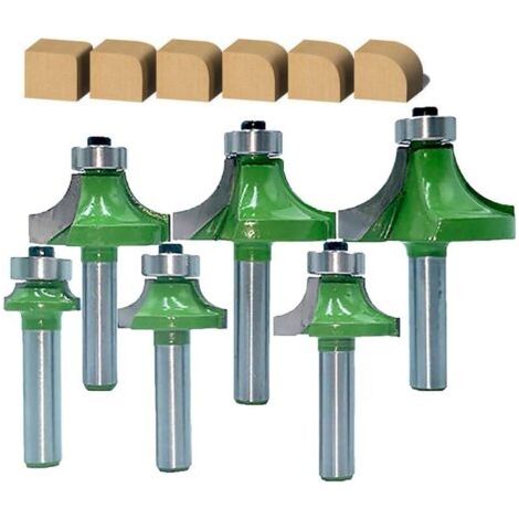 Nettoyage des embouts de routeur inférieurs Fraise à bois tige 8mm fraise 8mm tige affleurante garniture charnière mortaise modèle 6pcs / ensemble