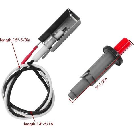 Kit d'allumage piézoélectrique de remplacement pour les barbecues Weber modèles 7510, Spirit E-210, Spirit 500/700, Genesis E-310/E-320, Genesis Silver B/C, Genesis Gold B/C et Platinum B/C. (1/4)