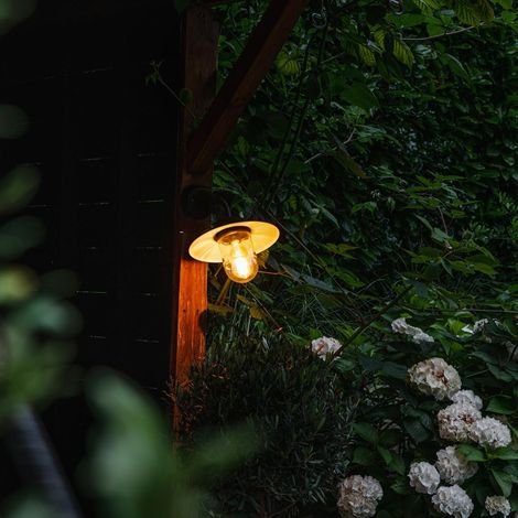 Qazqa munich Wall Light 1 Light W 260 mm Black Rustic Outdoor Lighting