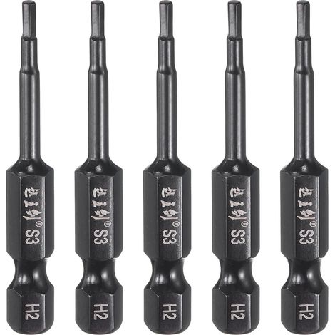 Clé À Tête Hexagonale Pour Foret 2mm(H2) Métrique 1/4" 5pcs (1/5)