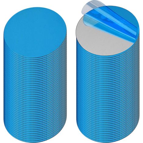 Lot de 100 plaquettes métalliques autocollantes argentées - 30 mm - Rondes - Aimants pour étagère Tonie - Points magnétiques Tonie - Plaquettes métalliques autocollantes pour téléphone portable (1/5)