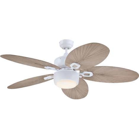 Outdoor Ceiling Fan Oasis with Lights & Pull Cords