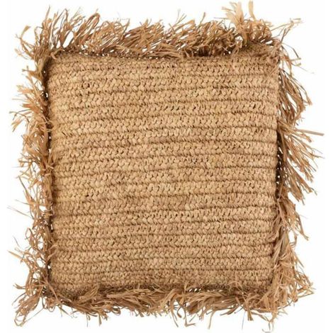 Coussin Déco "Raphia" 45x45cm Naturel (1/2)