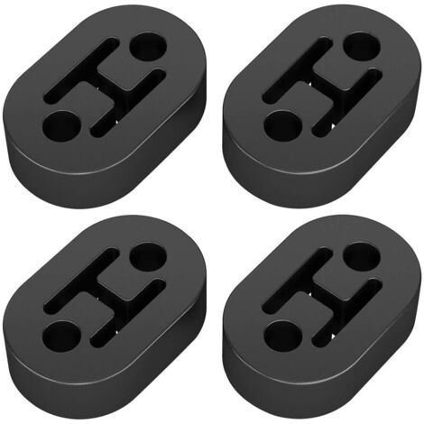 4Pcs cintre d'échappement universel à 2 trous,diamètre du trou 12mm,support de silencieux d'isolation d'échappement de voiture,support de support de silencieux,caoutchouc haute densité (1/5)