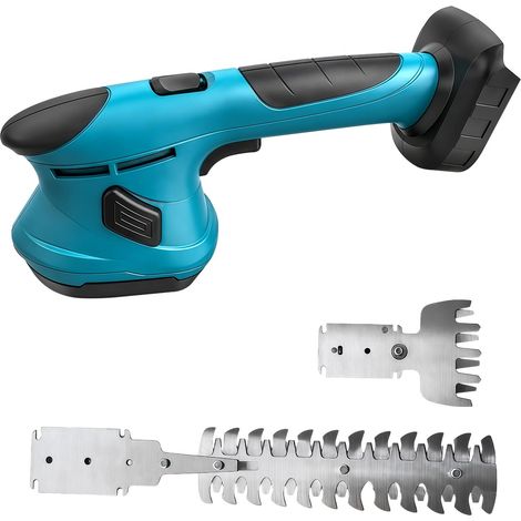 Mini Taille Haie sans Fil, 2 en 1 Cisaille Electrique Petite Taille Herbe Compatible avec 18V-21V Batterie Coupe Bordure à Main Cisaille a Gazon Arbustes Jardin Cour Pelouse(Pile Non Incluse) (1/4)
