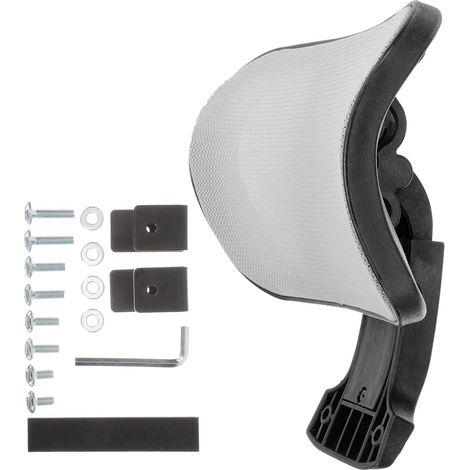 Appui-tête Réglable en Hauteur pour Chaise D'ordinateur, Coussin de Tête Ergonomique Gris Argenté, Oreiller de Soutien Cervical pour Chaise de Bureau, Confort pour Travail (1/5)