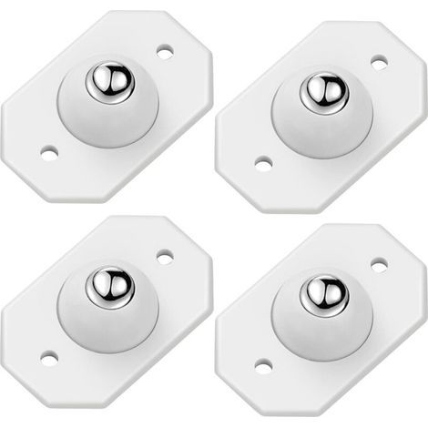 4pcs Mini Roulettes Pivotantes Auto-Adhésives en Acier Inoxydable, 360 °Mini Roulettes Silencieuses Pivotantes Poulie de Rotation pour les Poubelles et les Boîtes de Rangement (1/5)