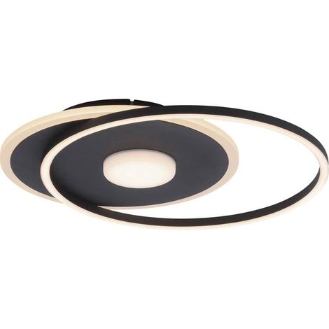 Deckenlampe Deckenleuchte Wohnzimmerlampe dimmbar LED Designlampe schwarz D 45cm (1/5)