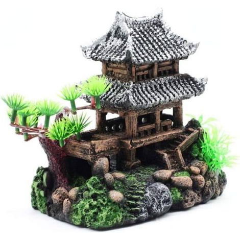 Décoration classique en résine pour aquarium - Détails réalistes - Château respectueux de l'environnement (1/4)