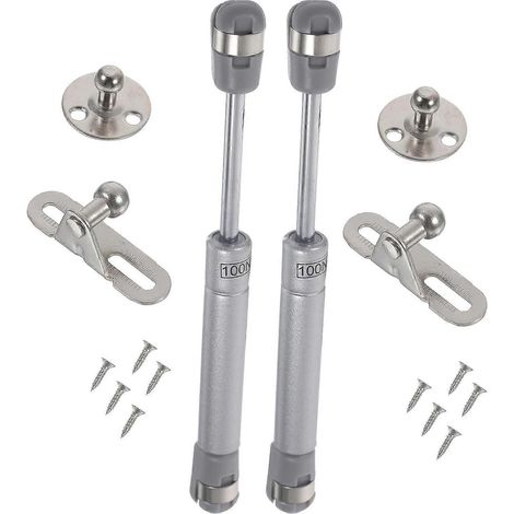 Lot de 2 vérins à gaz hydrauliques de 15 cm (6 pouces) pour portes d'armoires, en aluminium (1/5)