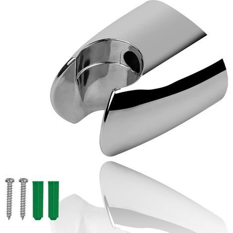 Support Douchette, Fixation Pommeau De Douche ,Support Rond Pommeau De Douche ABS En Plastique Chromé, étanche Et Antirouille, Forte Tenue (1/5)