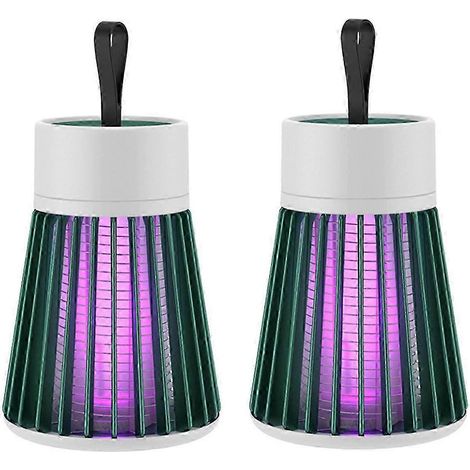 Lot de 2 destructeurs d'insectes anti-moustiques rechargeables par USB, étanches, pour la maison et l'extérieur. (1/5)