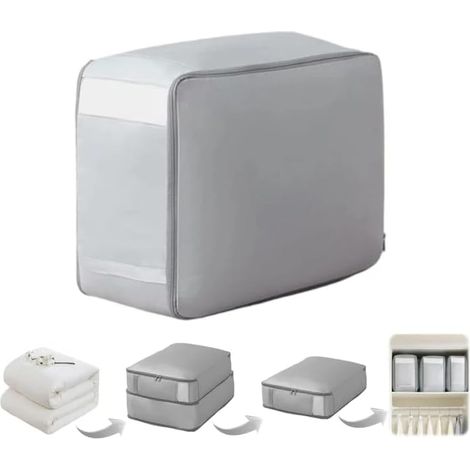 Selbstkompressor-Organizer – platzsparend – große Kompressions-Aufbewahrungstasche – leichter, faltbarer, verstärkter Kompressionsdecken-Aufbewahrungsgriff (XL, 52 x 42 x 50 cm) (1/5)