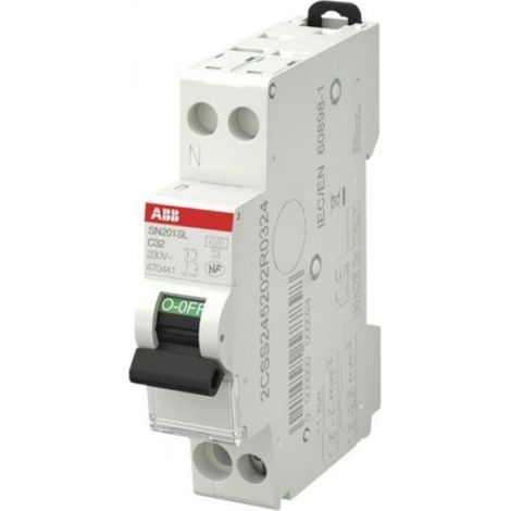 Disjoncteur Automatique - SN201SL - 4.5kA - 32 Ampères - Magneto-thermique - Intérieur (1/4)