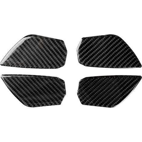 (Noir) Convient aux Honda Civic 10e génération (2016-2019) - Lot de 4 enjoliveurs de poignées de porte en fibre de carbone - Accessoires intérieurs de voiture (1/4)