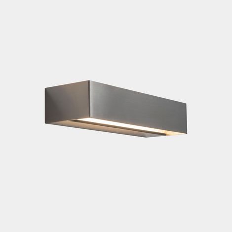 LEDS C4 Lia Applique murale extérieure encastrée 25 cm, finition nickel satiné, LED 8,1 W, température de couleur 2700-3000-4000 K, interrupteur marche/arrêt. (1/2)