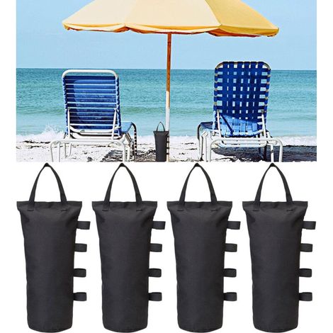 SABIR Lot de 4 sacs de sable pour tonnelle, tente, baldaquin, poids pour les pieds, sac de sable, sac d'extérieur, pour pavillons, tentes de jardin, chapiteaux, sécurité stable (1/5)