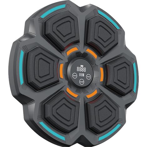 Machine de Boxe Musicale, Équipement de Boxe Électronique Bluetooth Mural, Boxe Musique avec 9 Modes de Vitesse et Lumière LED pour entraînement à la Maison et Divertissement Familial (1/5)