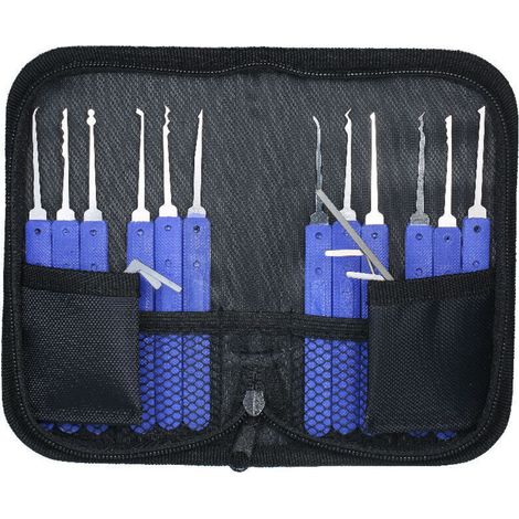 Kit De Crochetage De 17 Pièces Avec Sac De Rangement Pour Outils De Serrurier Kit De Crochetage De Pratique Pour Débutants Professionnels Enfants (1/5)