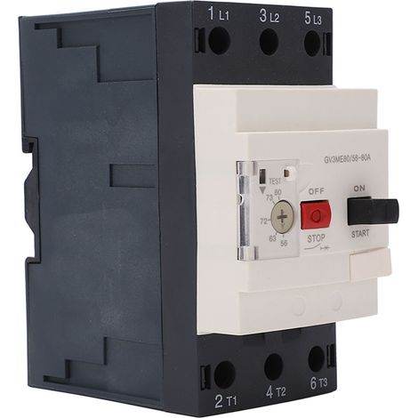 Disjoncteur moteur à poussoir thermique magnétique anti court-circuit 56-80A 690V (1/5)