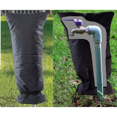 TAISHENGDA-Couvercle antigel pour robinet, Couvercle de robinet d'eau plus épais Contre Gel Pluie Neige Couvre-Robinet Jardin Cour Couverture Robinet Externe, noir (20x5133cm
