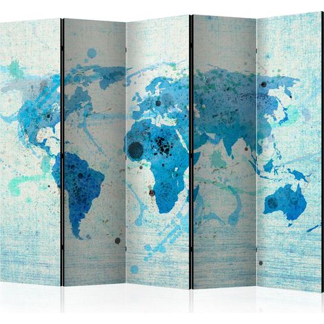 Paravento - Cruising and sailing -  The World map II [Room Dividers] - 225x172 (1/4)