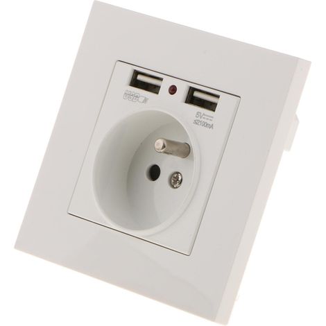 prise murale avec chargeur de prises usb avec port de charge duplex (1/5)