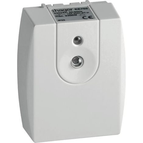 Hager EE702 Interrupteur crépusculaire blanc compact