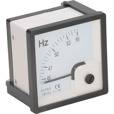Wechselstrom-Frequenzmesser 45 bis 55 Hz, Genauigkeitsklasse 1,5, 72 x 72 mm Bedienfeld, 380 V Wechselstrom-Frequenztester (1/5)