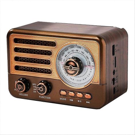 Radio Vintage Mini Récepteur FM/AM/SW avec Haut-Parleur Bluetooth Rétro Portable (1/5)