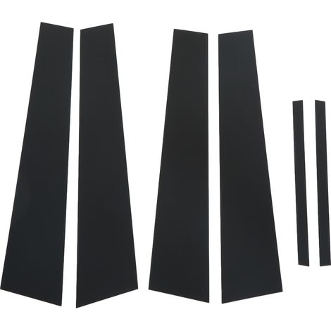 Lot de 6 garnitures de montant de porte latérales noires brillantes pour Dodge Charger (2011-2021) (1/5)
